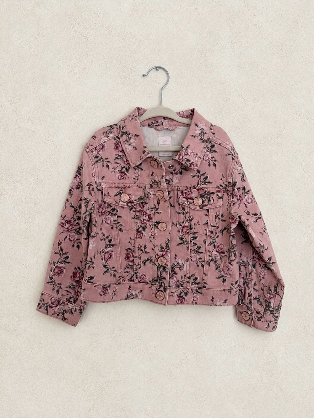 Gap x LoveShackFancy' Pink Floral Denim Jacket